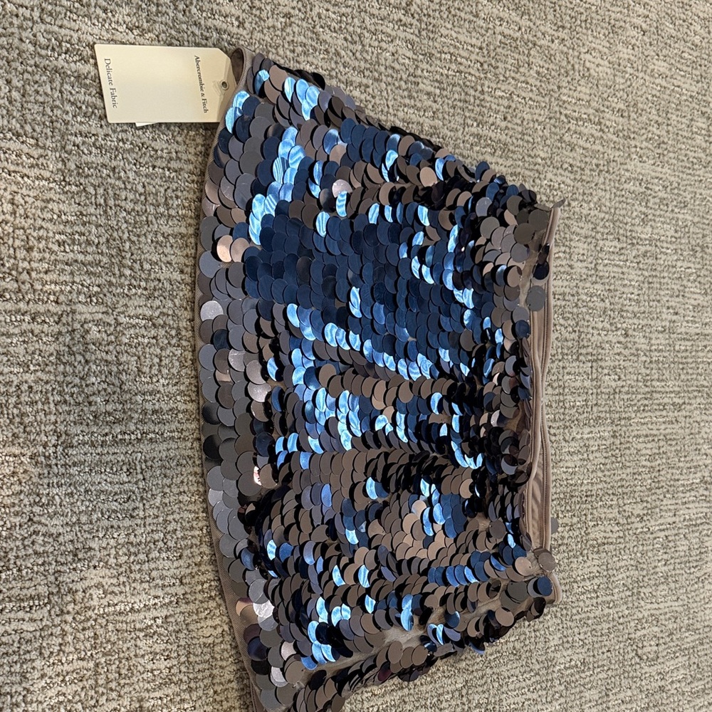 Abercrombie & Fitch Sequin Mini Skirt - Blue and Black